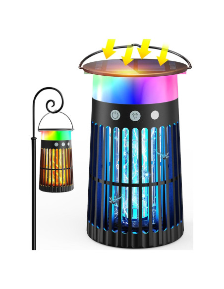Zapper Solar de Insectos Jepwe 4200V IPX5 para Exterior