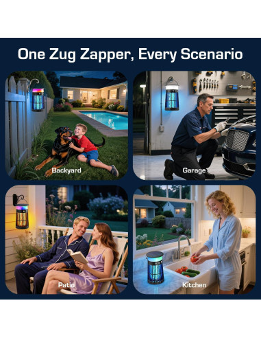 Zapper Solar de Insectos Jepwe 4200V IPX5 para Exterior