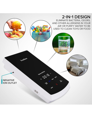 Esterilizador de Ozono Ivation 2 en 1 para Aire y Agua