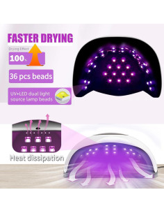 Lámpara UV LED 168W BPKQ para Curar Esmalte de Uñas 2