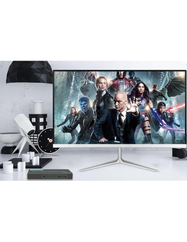 Interruptor HDMI SkycropHD 4K 5 en 1 con Control Remoto