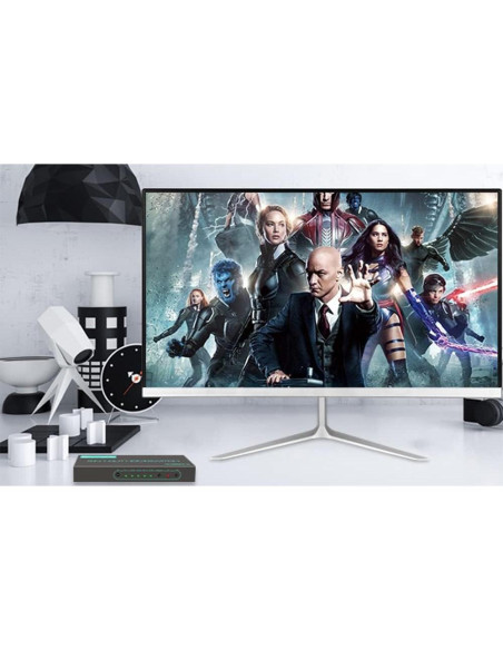 Interruptor HDMI SkycropHD 4K 5 en 1 con Control Remoto