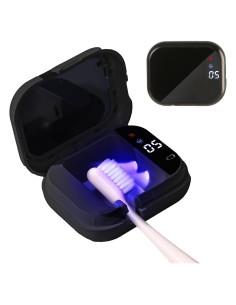 Limpiador UV-C para Cepillos de Dientes Portátil Negro