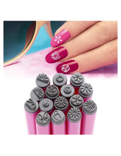 Juego de 15 Bolígrafos Estampadores de Uñas Tianwide