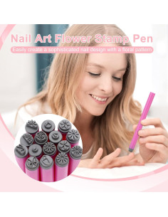 Juego de 15 Bolígrafos Estampadores de Uñas Tianwide 2