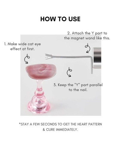 Kit de Arte de Uñas Magnético Ojo de Gato 5 Pcs - Genérico