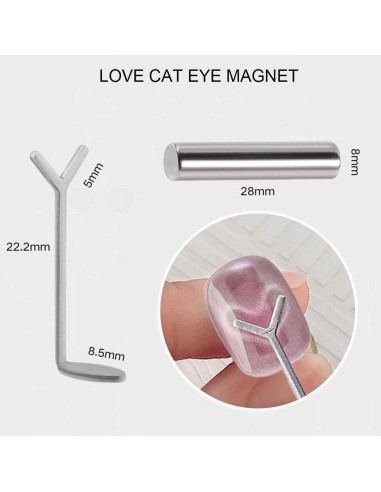 Kit de Arte de Uñas Magnético Ojo de Gato 5 Pcs - Genérico