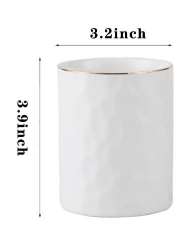 Soporte para bolígrafos Aewill de cerámica blanco 8.13 cm