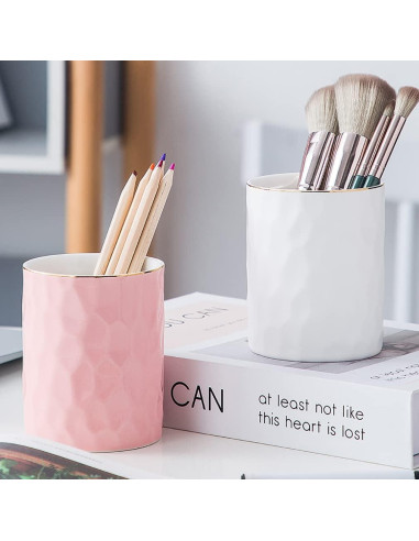 Soporte para bolígrafos Aewill de cerámica blanco 8.13 cm