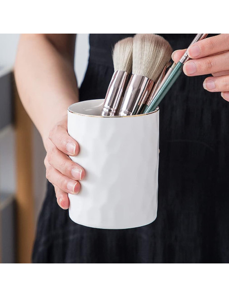 Soporte para bolígrafos Aewill de cerámica blanco 8.13 cm