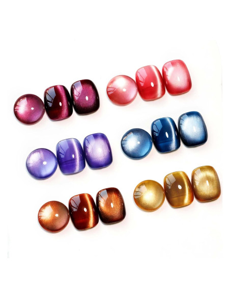 Kit Esmalte de Uñas en Gel Ojo de Gato MIZHSE 6 Colores