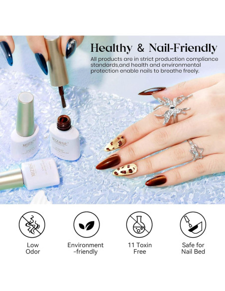 Kit Esmalte de Uñas en Gel Ojo de Gato MIZHSE 6 Colores