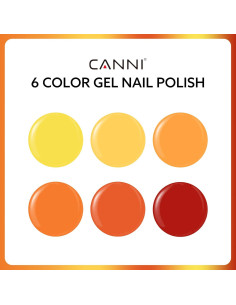 Set de Esmalte de Uñas Gel CANNI 6Pcs 9ml Otoño Colores 2