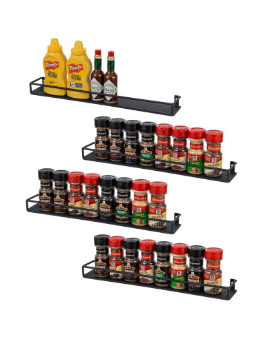 Estanterías de Exhibición MyGift de Metal Negro 42 cm - Juego de 5