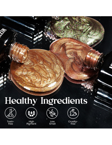 Set de 8 Esmaltes de Uñas en Gel Ojo de Gato MIZHSE 9D