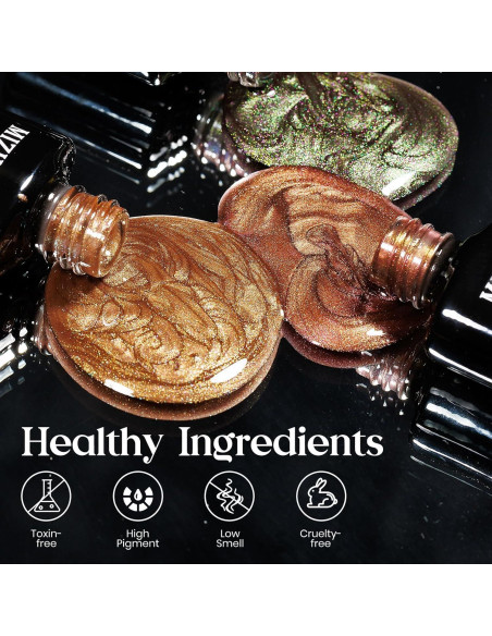 Set de 8 Esmaltes de Uñas en Gel Ojo de Gato MIZHSE 9D