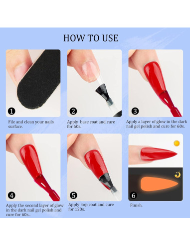 Set de Esmalte de Uñas en Gel Saviland - 12 Colores Luminiscentes