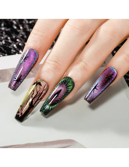 Set de 8 Esmaltes de Uñas en Gel Ojo de Gato MIZHSE 9D