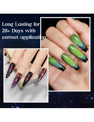 Set de 8 Esmaltes de Uñas en Gel Ojo de Gato MIZHSE 9D