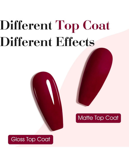 Set de 6 Esmaltes de Uñas en Gel CANNI 9 ML Rojo Cereza