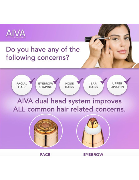 Removedor de Vello Facial 2 en 1 Spa Sciences AIVA LED