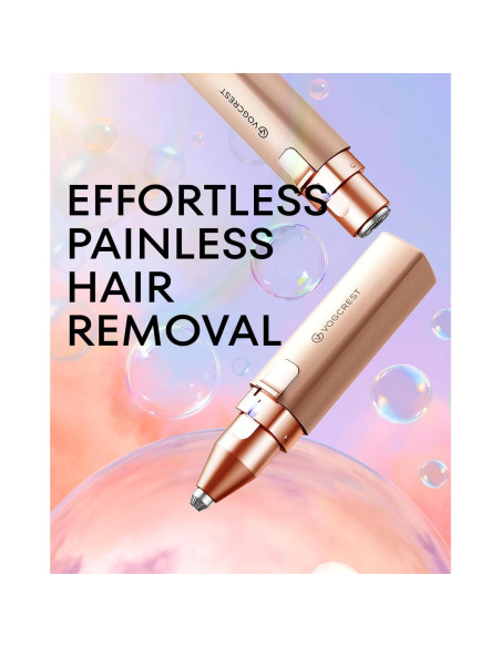 Depilador Facial Recargable VOGCREST 2-en-1 con Luz LED