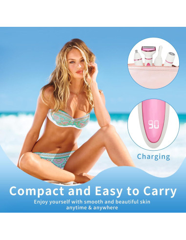 Afeitadora Eléctrica 4 en 1 Beanify Rosa - Depilación Indolora