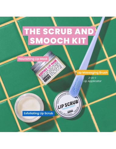 Set de Exfoliación Labial Vegano Bakuchiol - 3 Piezas