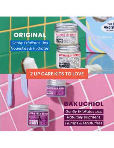 Set de Exfoliación Labial Vegano Bakuchiol - 3 Piezas