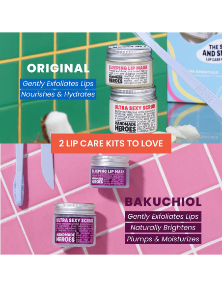 Set de Exfoliación Labial Vegano Bakuchiol - 3 Piezas