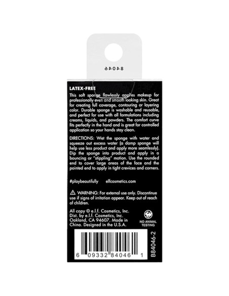 Esponja de Difuminado e.l.f. para Maquillaje Vegana 1 Cuenta