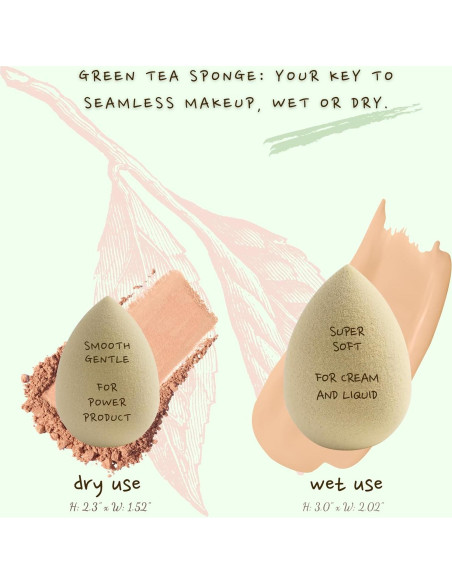 Esponja de Maquillaje Ecológica Bumfuzz Té Verde 1 Cuenta