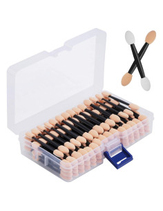 Aplicadores de Sombra de Ojos Desechables Cuttte 120 Pcs Negro