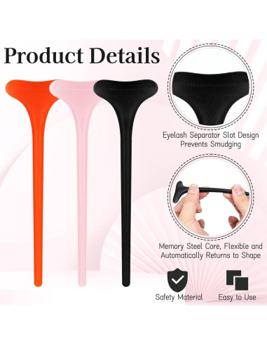 3 Pcs Protector de Silicona para Pestañas Yolev - Reutilizable