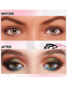 Set de Herramientas de Maquillaje Eyetour - Plantillas Sombra de Ojos y Brocha 2