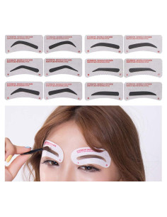 Kit de Plantillas para Cejas MiMiLai 60 PCS 6 Estilos