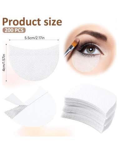 200 Escudos Desechables para Sombra de Ojos Gjinxi - Sin Pelusa