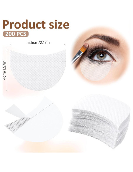 200 Escudos Desechables para Sombra de Ojos Gjinxi - Sin Pelusa