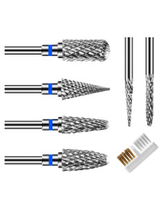 CGBE Brocas de Taladro para Uñas 6 Piezas Carburo 2.35 mm