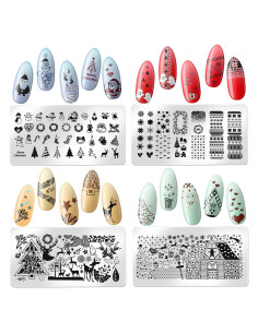 Kits de Estampado de Uñas Navideñas Maitys - 10 Piezas