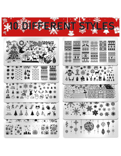 Kits de Estampado de Uñas Navideñas Maitys - 10 Piezas 2