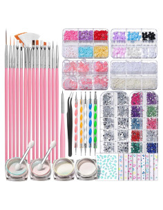 Kit de Pinceles y Decoración para Uñas FANDAMEI - 15 Pinceles