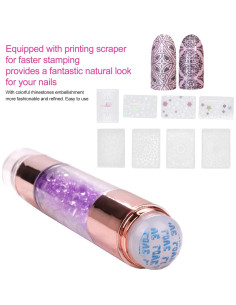 Kit de Estampado de Uñas Dioche con 4 Bolígrafos y Placas 2