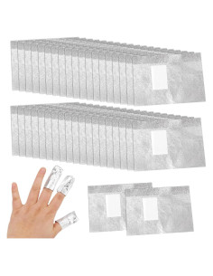 100 Envolturas de Papel de Aluminio para Uñas MOZEAT 9x6.5cm