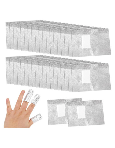 100 Envolturas de Papel de Aluminio para Uñas MOZEAT 9x6.5cm