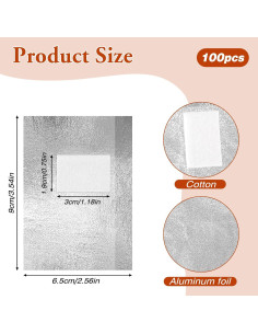 100 Envolturas de Papel de Aluminio para Uñas MOZEAT 9x6.5cm 2