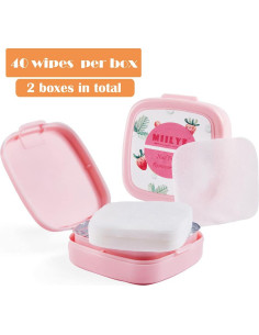 80 Toallitas Removedoras de Esmalte MIILYE - Sin Acetona 2