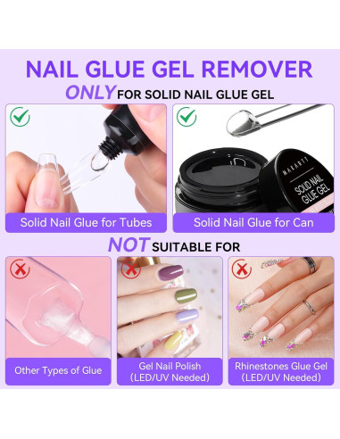 Kit de Pegamento y Removedor de Uñas Makartt 30ml Sólido Fuerte