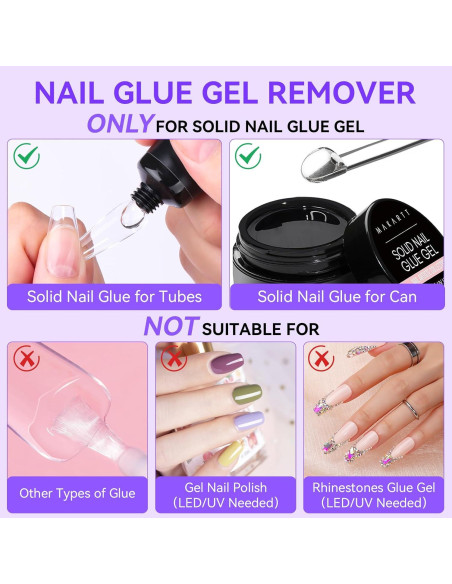 Kit de Pegamento y Removedor de Uñas Makartt 30ml Sólido Fuerte