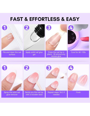 Kit de Pegamento y Removedor de Uñas Makartt 30ml Sólido Fuerte